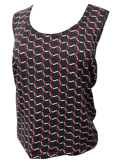 Small Petite Talbots Petites Womens Silk Blend Sweater Shell Tank Black