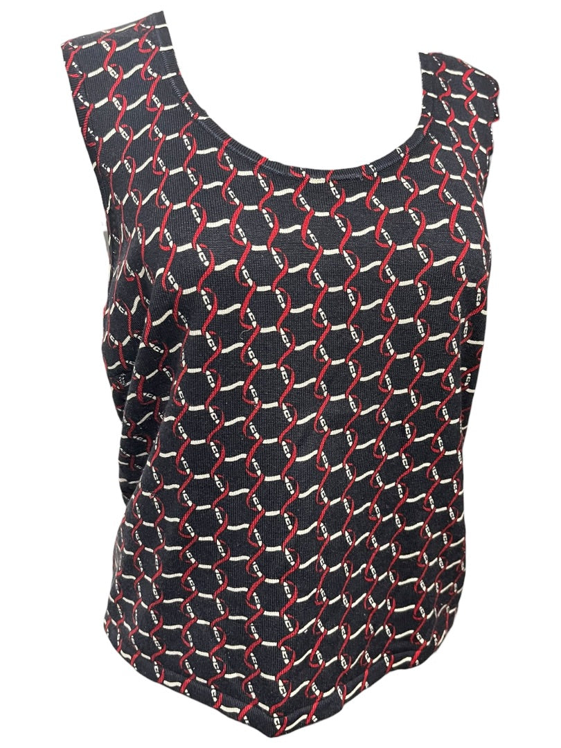 Small Petite Talbots Petites Womens Silk Blend Sweater Shell Tank Black