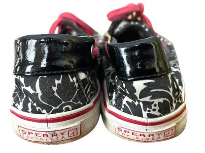Size 7.5M Sperry Top Sider Floral 9776444 Black White Red