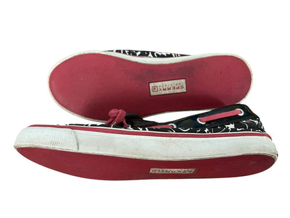 Size 7.5M Sperry Top Sider Floral 9776444 Black White Red