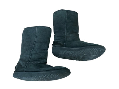 Size 4 Uggs 5229 Australia Sheepskin Classic Mid Calf Boot Black