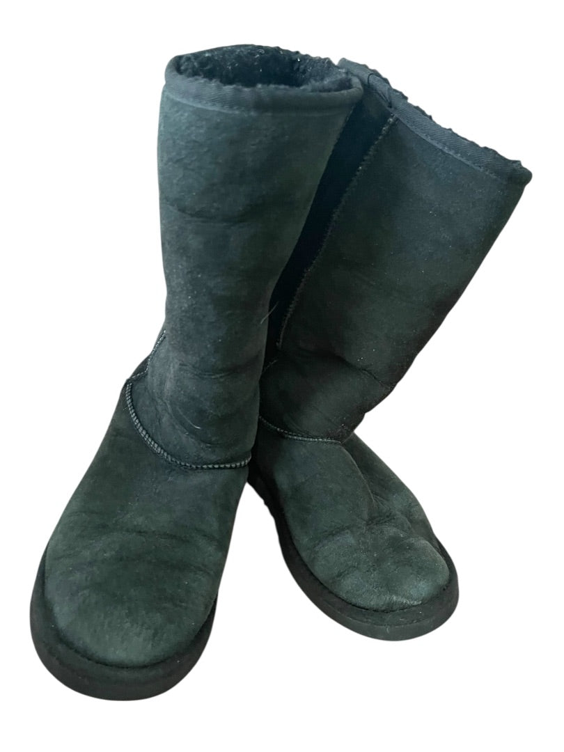 Size 4 Uggs 5229 Australia Sheepskin Classic Mid Calf Boot Black