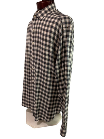 XXL (18 46) Culturata Mens Plaid Button Up Shirt Tailored Fit Italy Lightweight Cotton