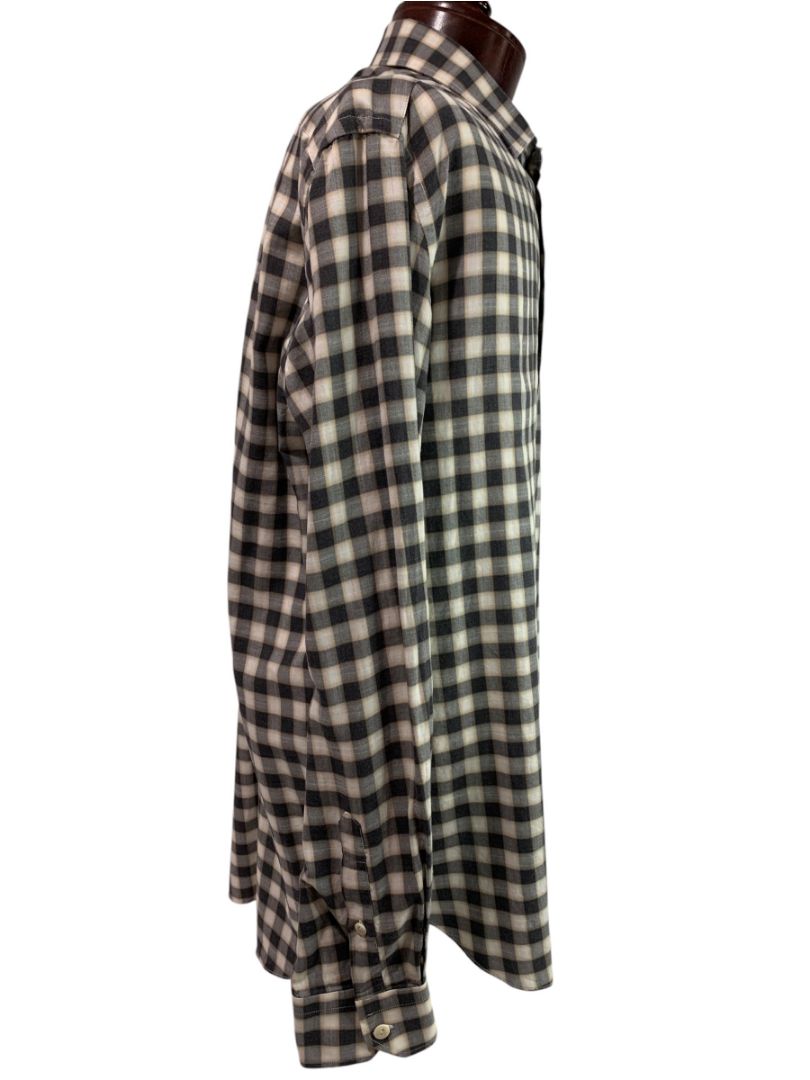 XXL (18 46) Culturata Mens Plaid Button Up Shirt Tailored Fit Italy Lightweight Cotton