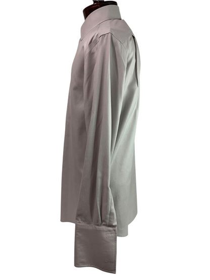 Large (16-33) Charles Tyrwhitt Mens Button Up Dress Shirt French Cuff Gray Non Iron Slim Fit