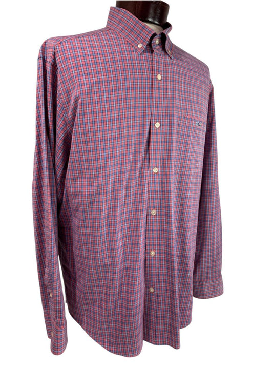 Size XL Vineyard Vines Performance Mens Button Down Dress Shirt Classic Fit Tucker