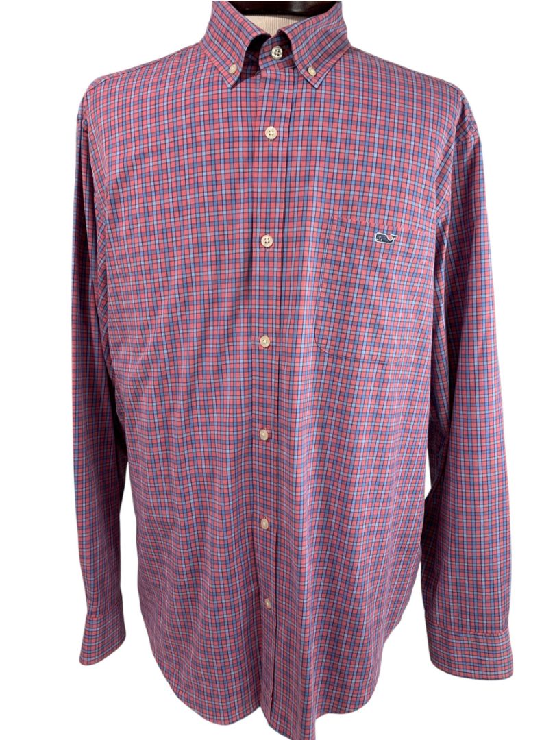 Size XL Vineyard Vines Performance Mens Button Down Dress Shirt Classic Fit Tucker