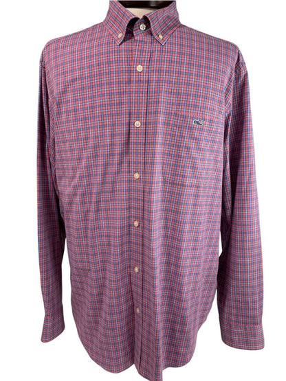 Size XL Vineyard Vines Performance Mens Button Down Dress Shirt Classic Fit Tucker
