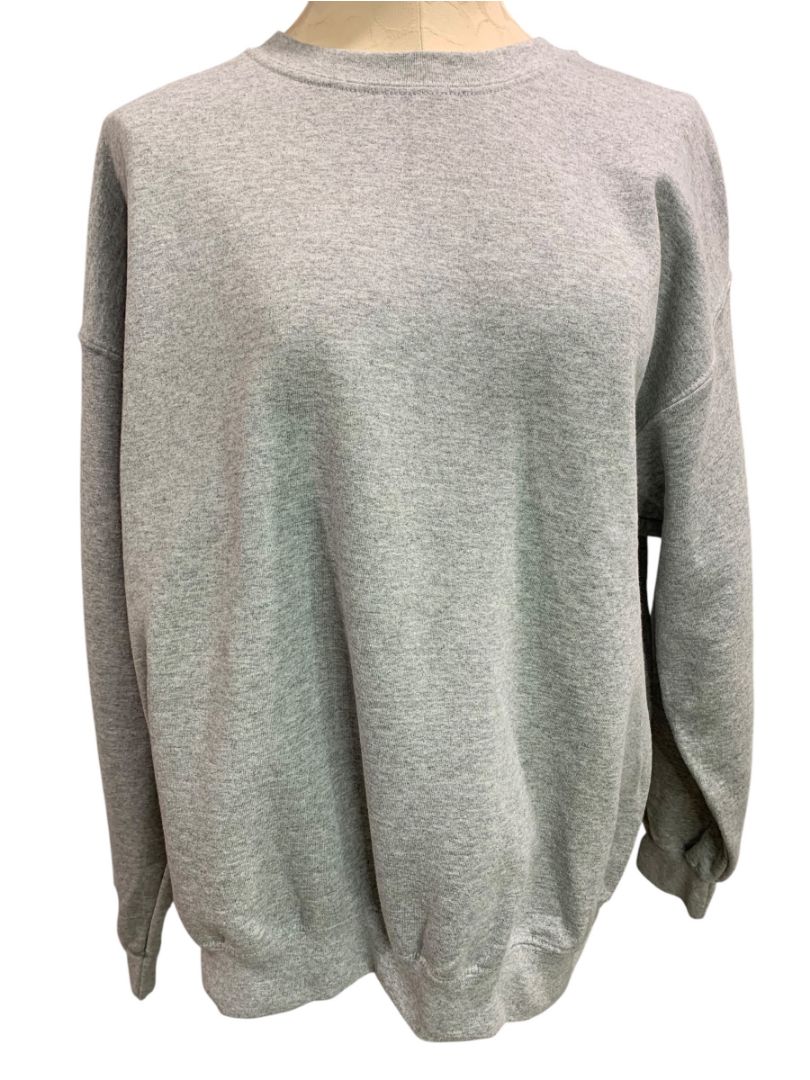 Medium PrettyLittleThing Womens Gray Pullover Sweatshirt Crewneck Oversize