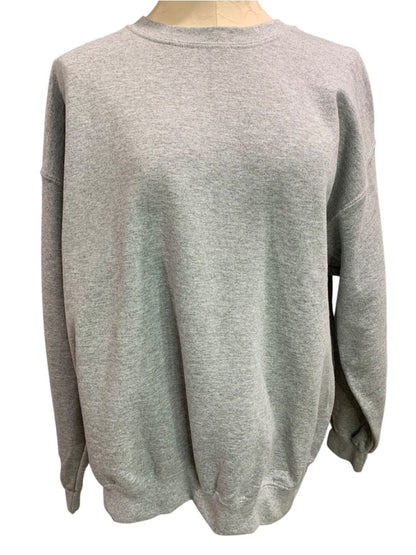 Medium PrettyLittleThing Womens Gray Pullover Sweatshirt Crewneck Oversize