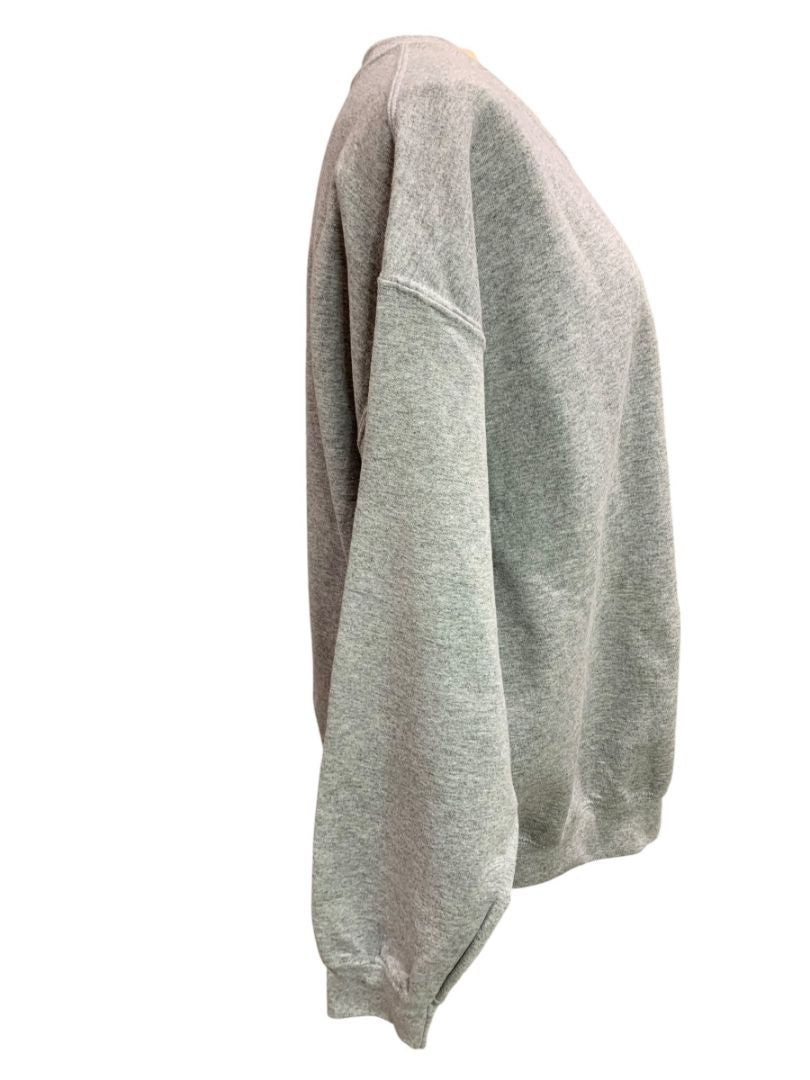 Medium PrettyLittleThing Womens Gray Pullover Sweatshirt Crewneck Oversize