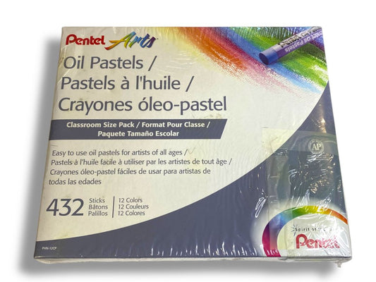 Pentel Oil Pastels Set 432 Crayons Sticks Colors Class Pack Sealed