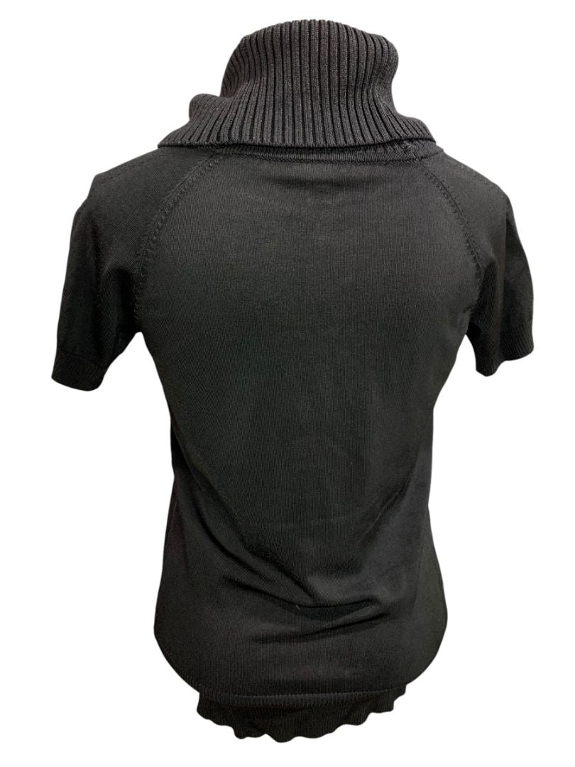 Small Ann Taylor Womens Turtleneck Travel Knit Short Sleeve Sweater