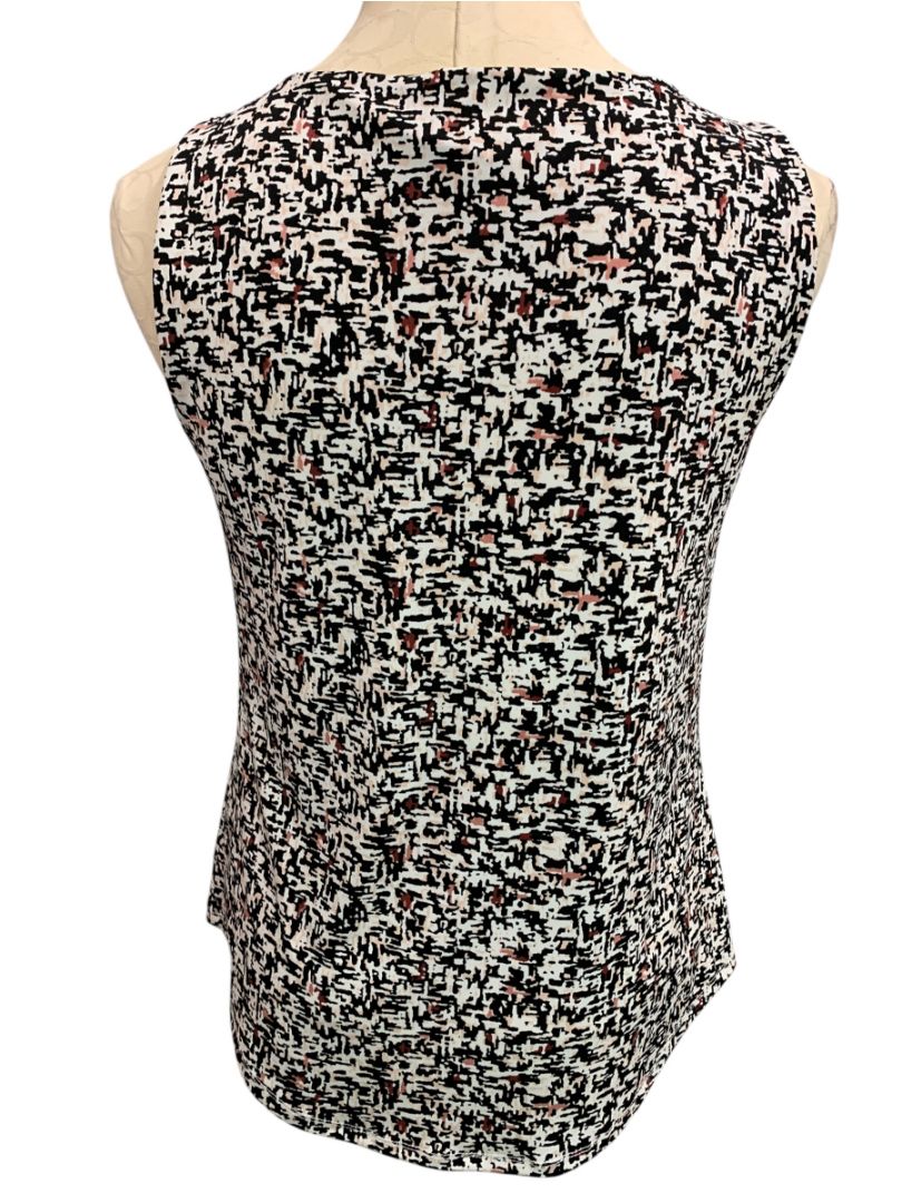Small White House Black Market Womens Pullover Blouse Sleeveless Keyhole