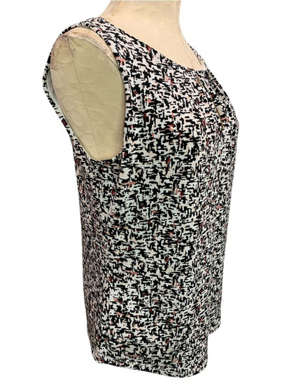 Small White House Black Market Womens Pullover Blouse Sleeveless Keyhole