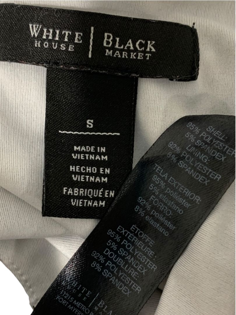 Small White House Black Market Womens Pullover Blouse Sleeveless Keyhole