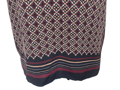 Size XS Loft Womens Split Neck Slightly Sheer Shirt Sleeveless Print