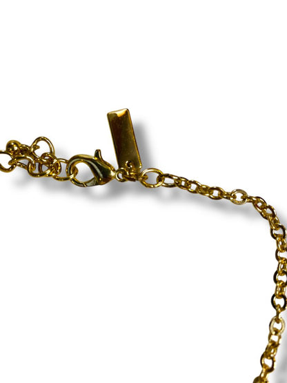 International Concepts Goldtone Necklace Leaf Silvertone Accents 18-21"