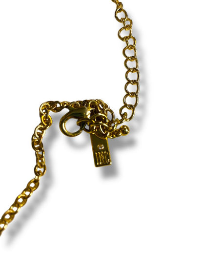 International Concepts Goldtone Necklace Leaf Silvertone Accents 18-21"