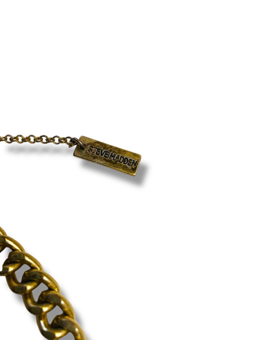 Steve Madden Goldtone Chunky Sun Medallion Necklace 17-20"