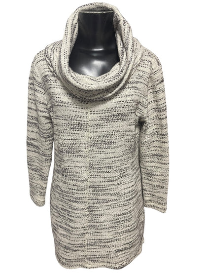 Medium Petite Loft Outlet Sweater Dress Gray Cowl Neck