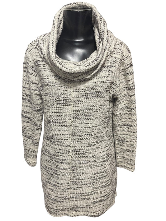 Medium Petite Loft Outlet Sweater Dress Gray Cowl Neck
