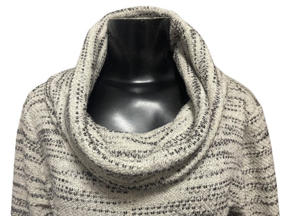 Medium Petite Loft Outlet Sweater Dress Gray Cowl Neck