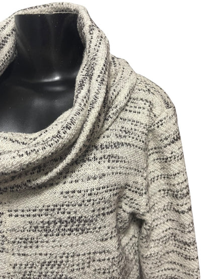 Medium Petite Loft Outlet Sweater Dress Gray Cowl Neck