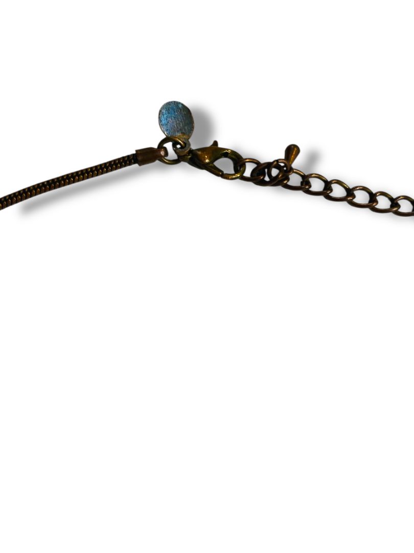 Express Bronze Color Necklace Bib Statement 20-22" Antiqued Look