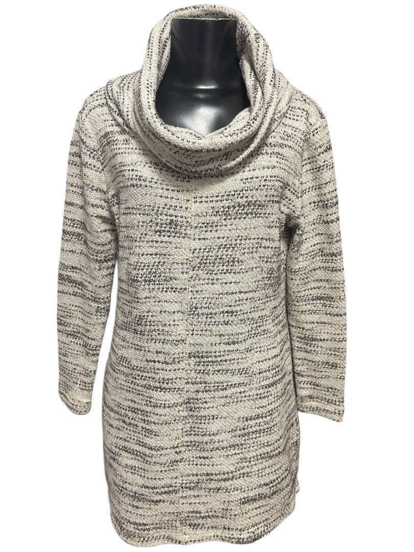 Medium Petite Loft Outlet Sweater Dress Gray Cowl Neck