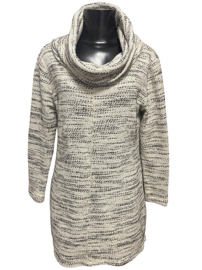 Medium Petite Loft Outlet Sweater Dress Gray Cowl Neck