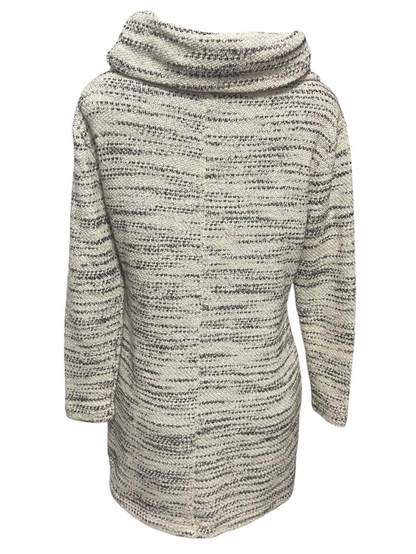Medium Petite Loft Outlet Sweater Dress Gray Cowl Neck