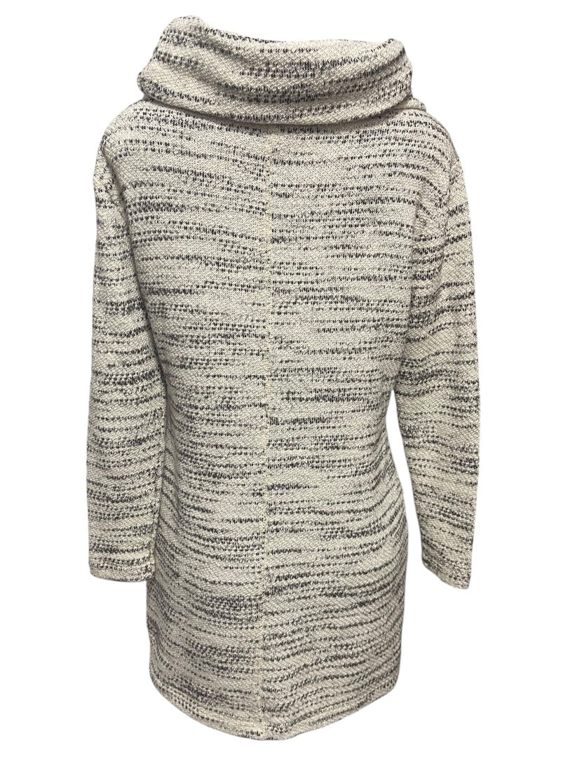 Medium Petite Loft Outlet Sweater Dress Gray Cowl Neck