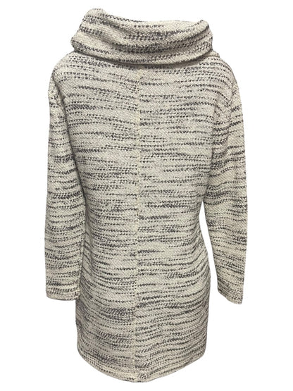 Medium Petite Loft Outlet Sweater Dress Gray Cowl Neck