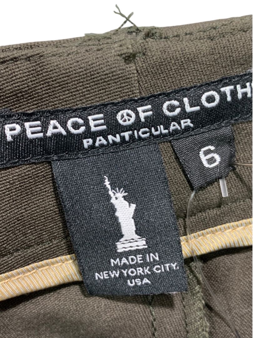 Size 6 Peace of Cloth Panticular Womens New Olive Jean Straight Leg Stretch