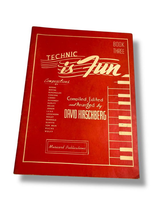 1944 Technic is Fun Book Three David Hirschberg Piano Music