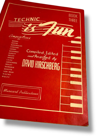 1944 Technic is Fun Book Three David Hirschberg Piano Music