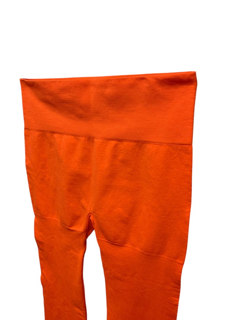 Medium Large Nine West Womens Orange Footless Crop Tights Leggings