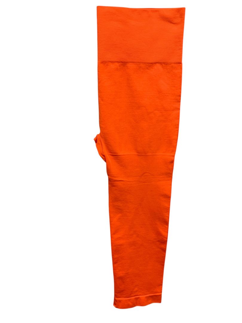 Medium Large Nine West Womens Orange Footless Crop Tights Leggings