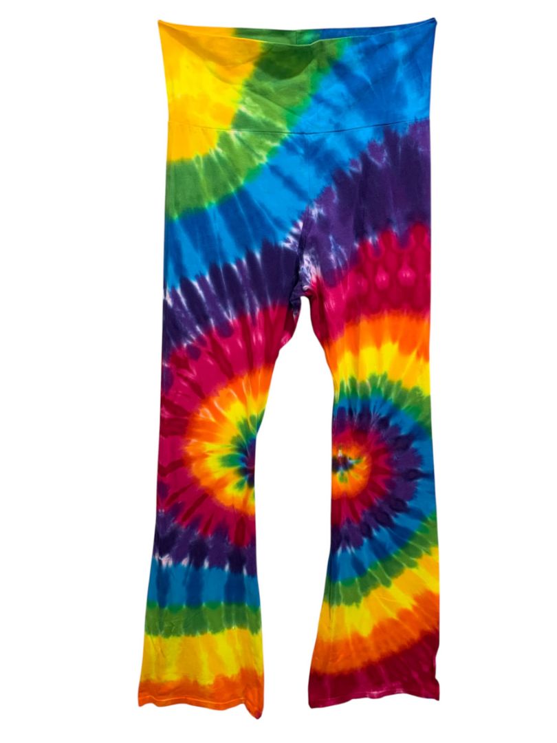 Size XL American Apparel Tie Dye Flare Leg Leggings Womens Hi Rise