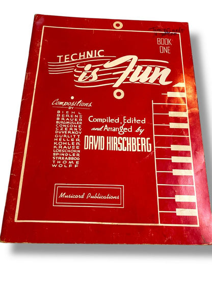 1941 Technic is Fun Book One David Hirschberg Piano Music