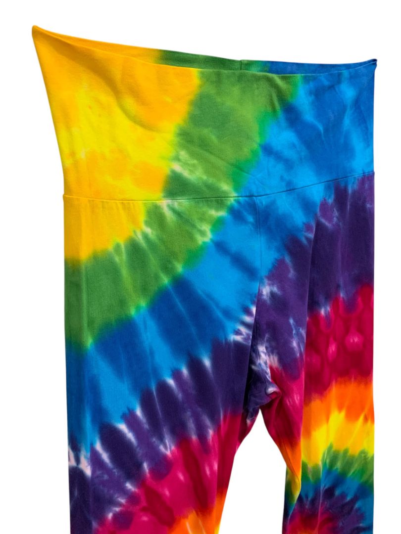 Size XL American Apparel Tie Dye Flare Leg Leggings Womens Hi Rise