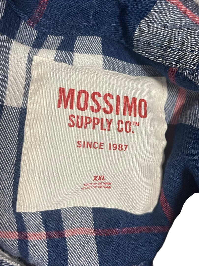 Size XXL Mossimo Womens Lightweight Navy Blue Flannel Button Up