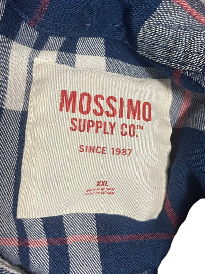 Size XXL Mossimo Womens Lightweight Navy Blue Flannel Button Up