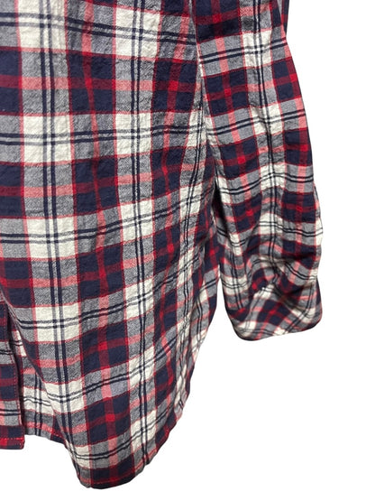Size Large Tommy Hilfiger Womens Lightweight Plaid Button Up Shirt