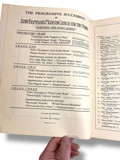 Vintage John Thompson's Modern Course for the Piano - The First Grade Book