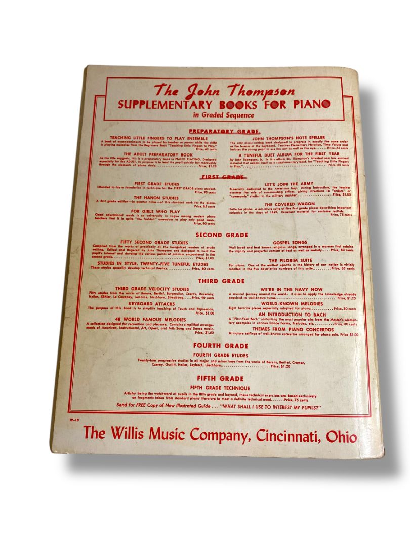 Vintage John Thompson's Modern Course for the Piano - The First Grade Book