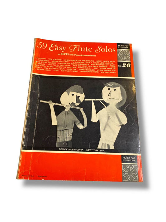 Vintage 59 Easy Flute Solos or Duets with Piano Accompaniment Book