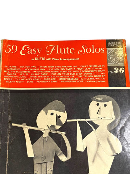 Vintage 59 Easy Flute Solos or Duets with Piano Accompaniment Book