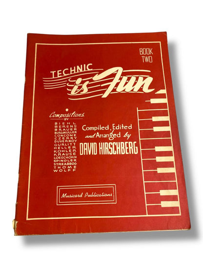 1943 Technic is Fun Book Two David Hirschberg Piano Music